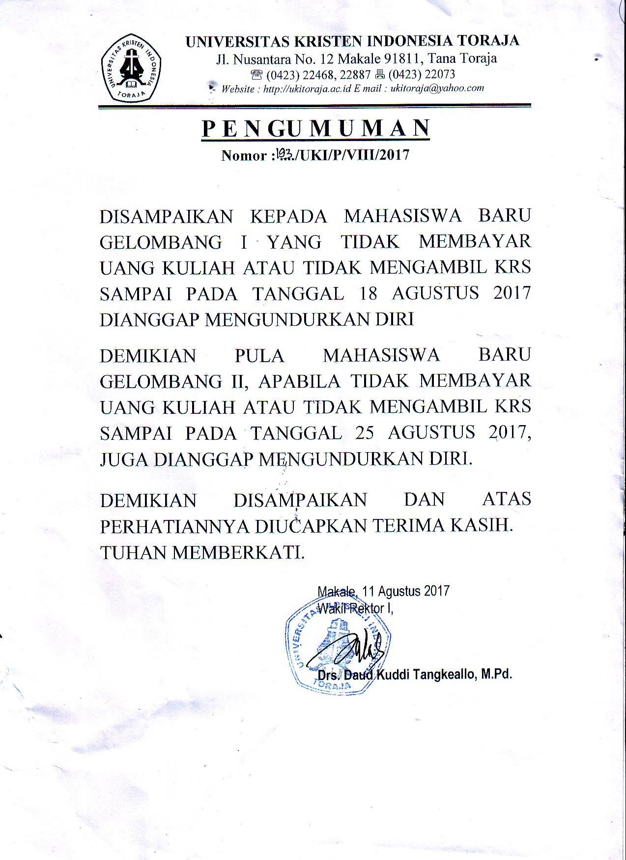 pengumuman