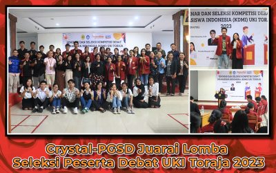 Crystal-PGSD Juarai Lomba Seleksi Peserta Debat UKI Toraja 2023